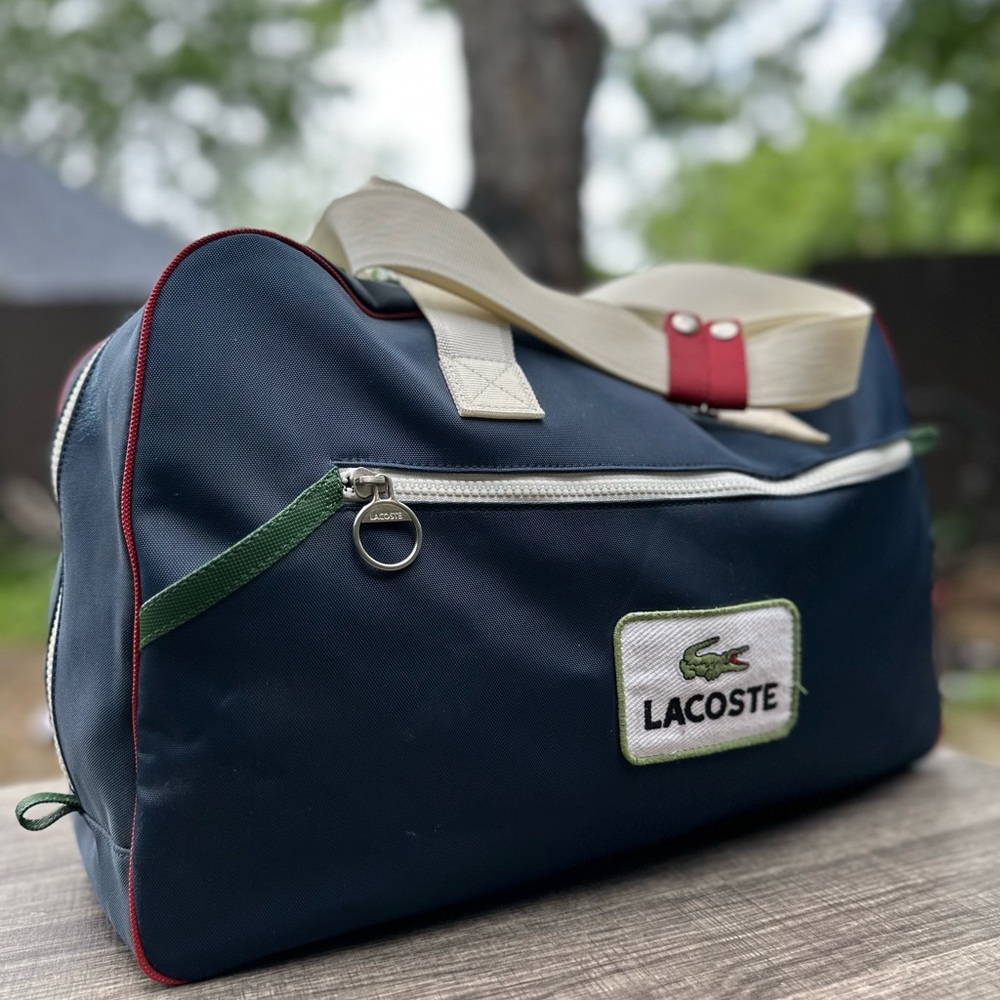 Vintage Lacoste Navy Blue Duffel Bag